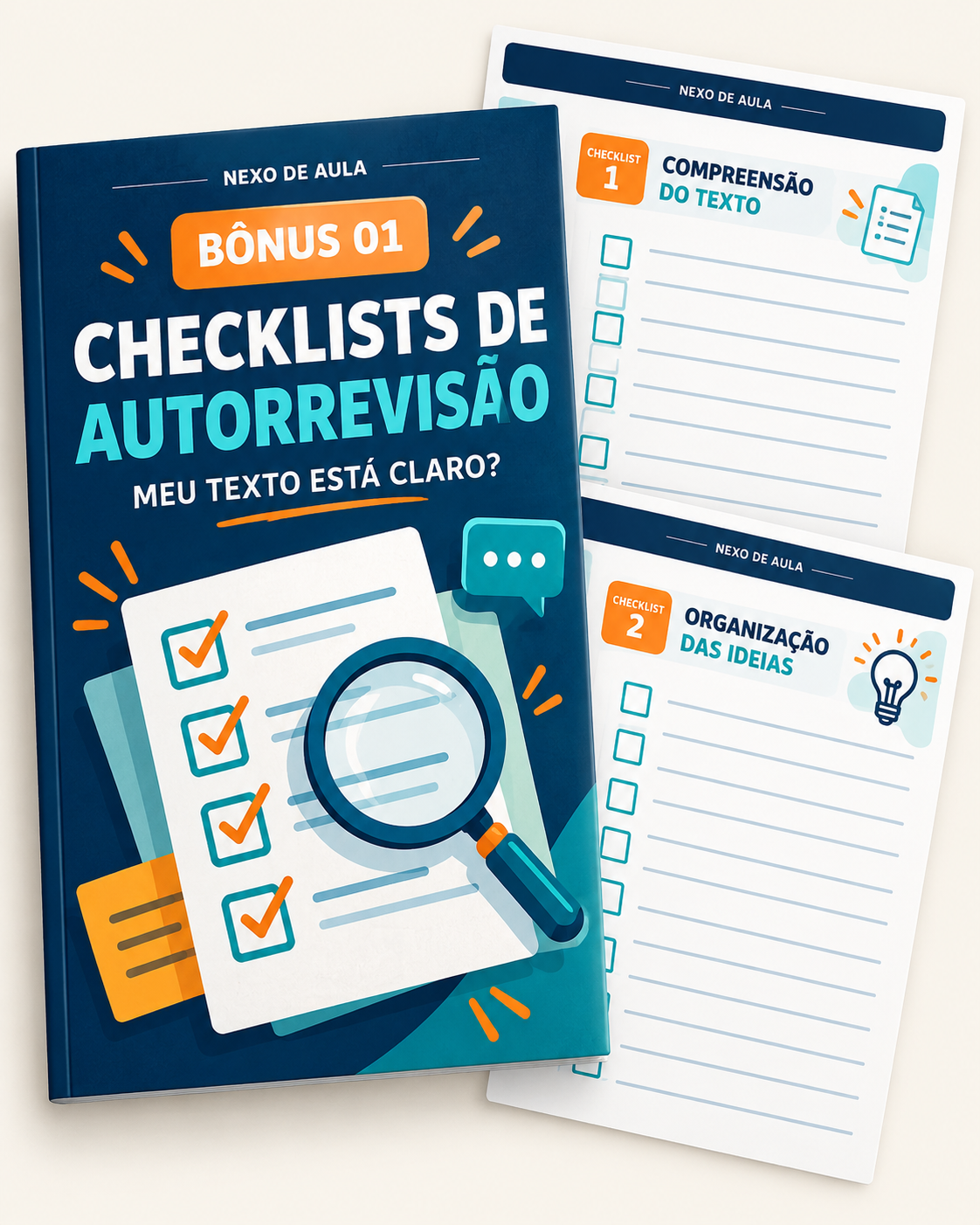 Mockup do bônus 1: Checklists de autorrevisão