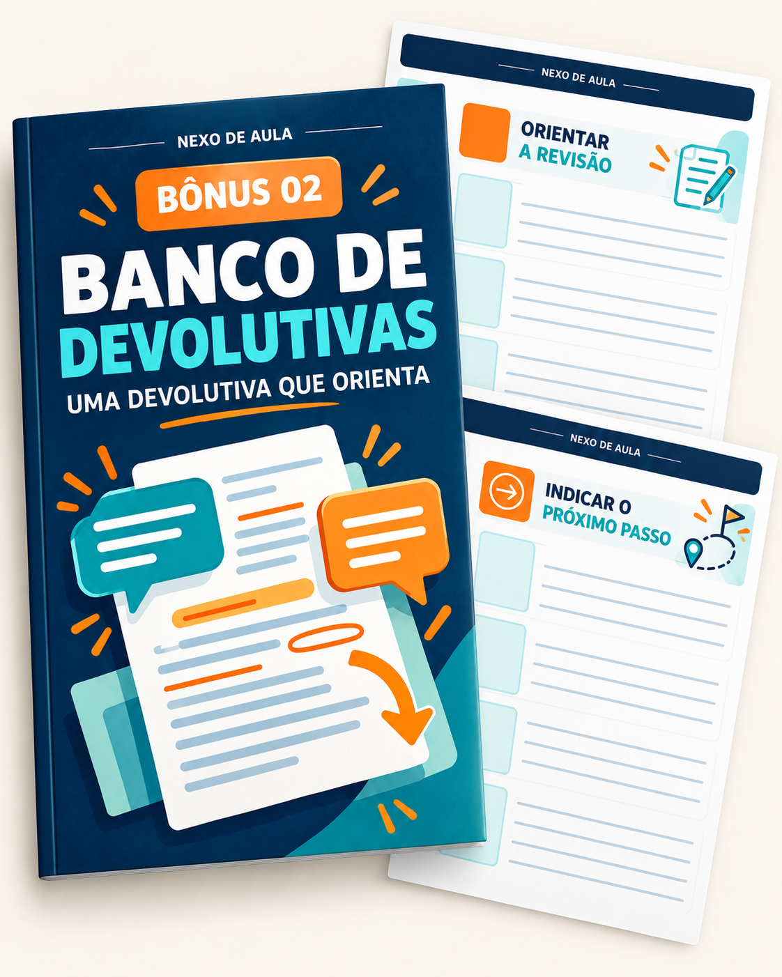 Mockup do bônus 2: Banco de devolutivas